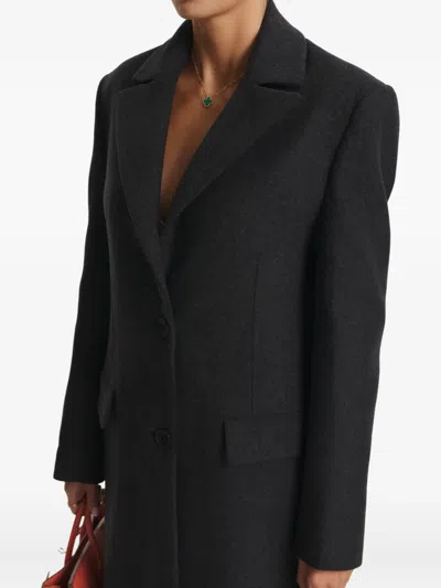 Cuanna Grey Buttoned Coat In Gray