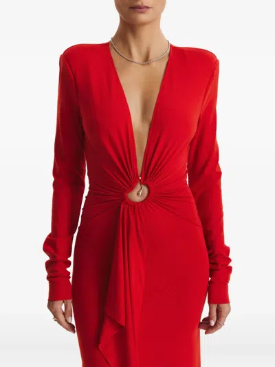 KATHERINA 圈环细节超长连衣裙