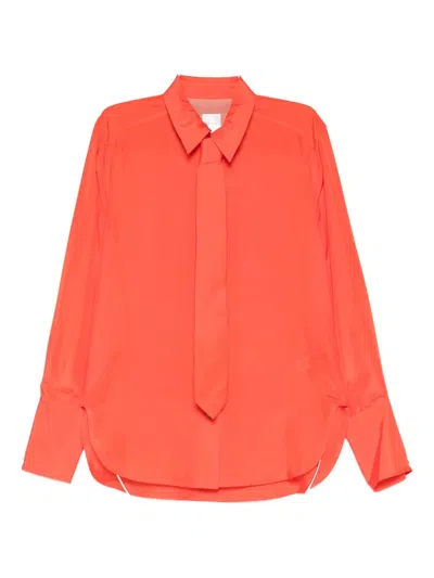 Paul Smith Silk Shirt In Orange