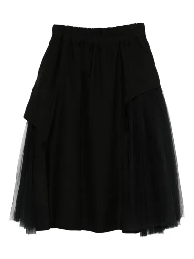 Noir Kei Ninomiya Elasticated-waistband Skirt In Black