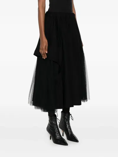 Noir Kei Ninomiya Elasticated-waistband Skirt In Black