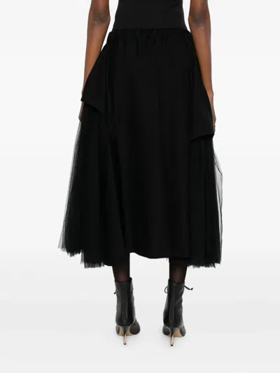 Noir Kei Ninomiya Elasticated-waistband Skirt In Black
