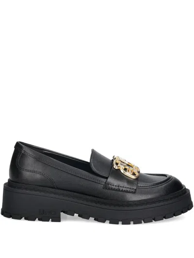 Liu •jo Chain-detailed Loafer In Black