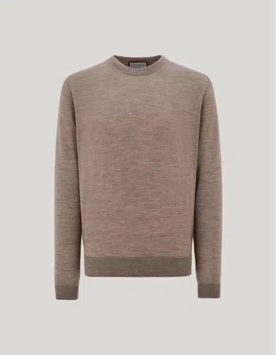 Canali Round-neck Sweater In Neutral
