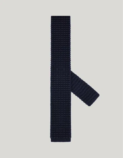 Canali Blue Cashmere Knit Tie In Blue