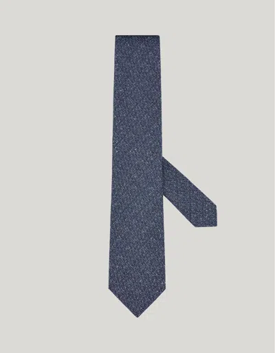 Canali Blue Silk Blend Tie In Blue