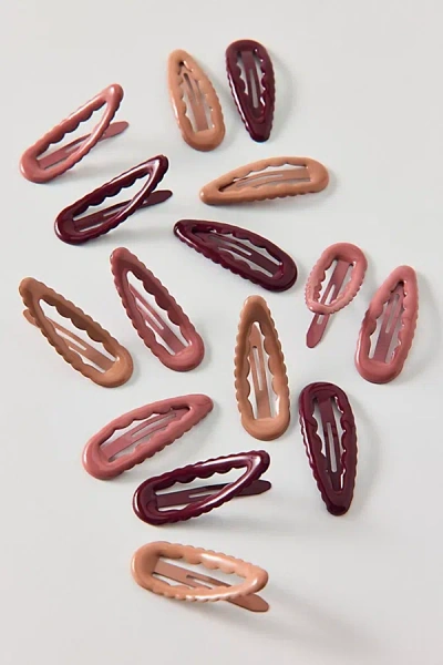 Urban Outfitters Colorful Snap Clips Set In Maroon, Women's At  In Multi