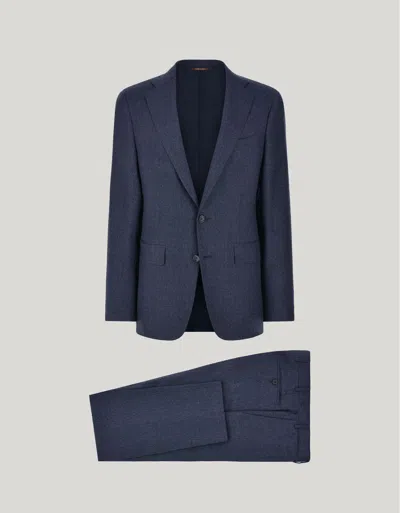 Canali Blue Pure Impeccabile Wool Modern Cut Suit In Blue