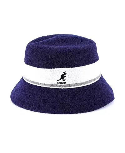 Kangol Multicolored Kangaroo Embroidered Fisherman's Hat In Blue