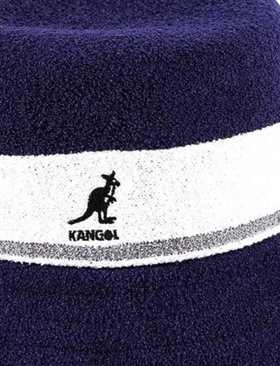 Kangol Multicolored Kangaroo Embroidered Fisherman's Hat In Blue
