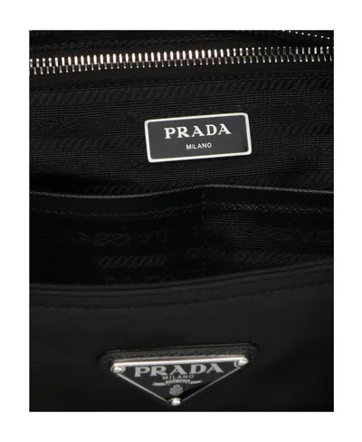 Prada Versatile Tote Nylon Multiple Pockets In Black