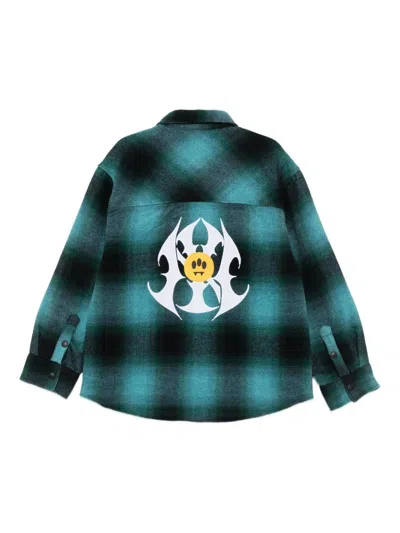 Barrow Padded Flannel Shirt In Blue