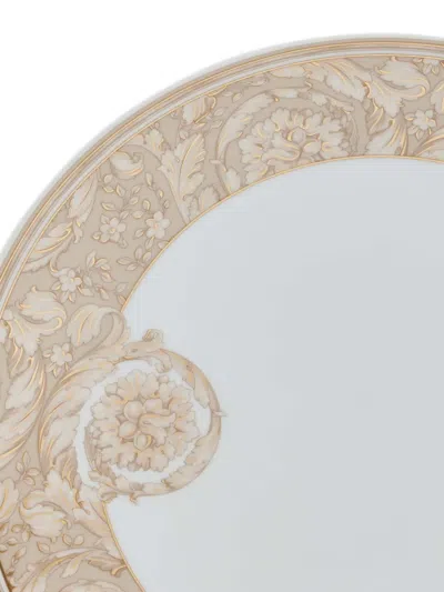 Versace Home Barocco Floral Dinner Plate (28cm X 28cm) In Neutral