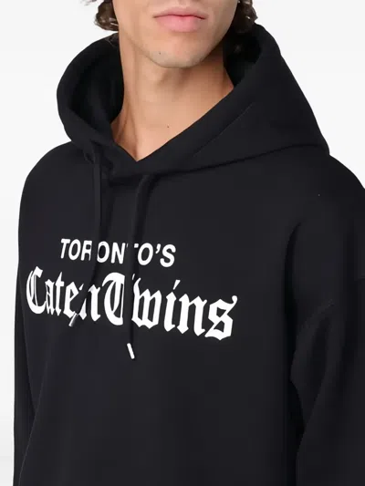 Dsquared2 Casual Hoodie Featuring Drawstring Detail In Black