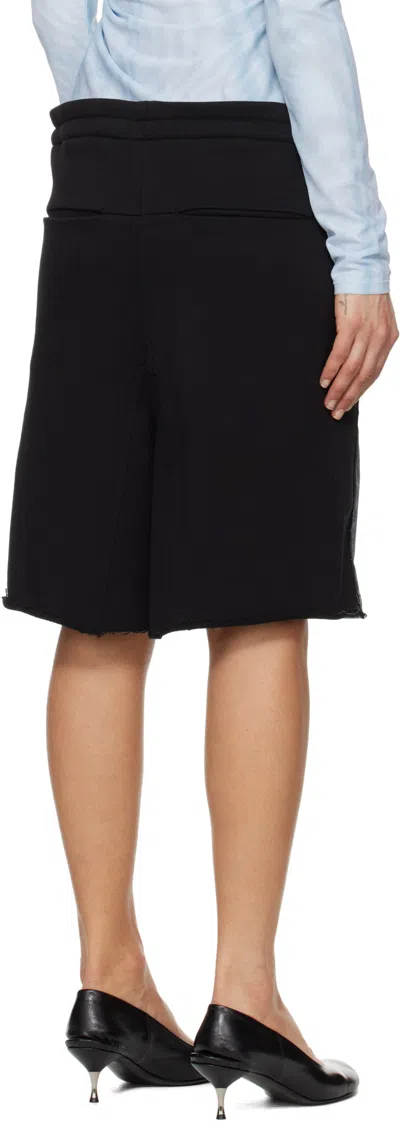 Open Yy Denim-effect Jersey Shorts In Multi