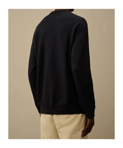 C.p. Company Lens Pocket Crew Neck Knitwear In Black
