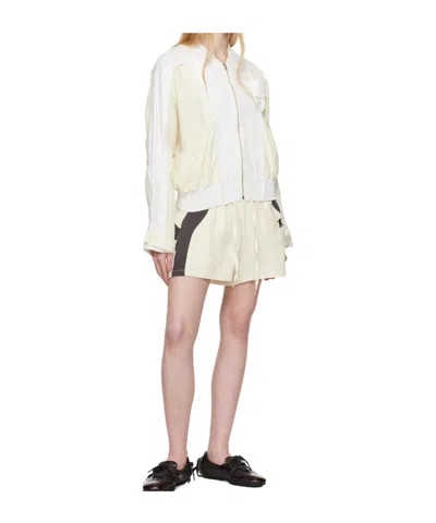 Open Yy Off-white Yy Color Block Shorts In White