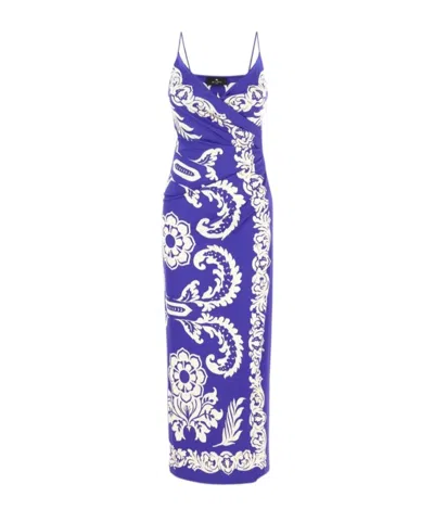 Etro Paisley-print Long Dress In Multi