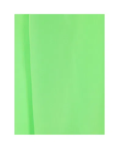 Tom Ford Keyhole Cutout Washed Silk Georgette Top In Green