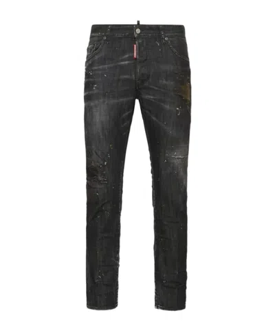 Dsquared2 Dsquared Black Stretch Denim Skater Jeans In Black