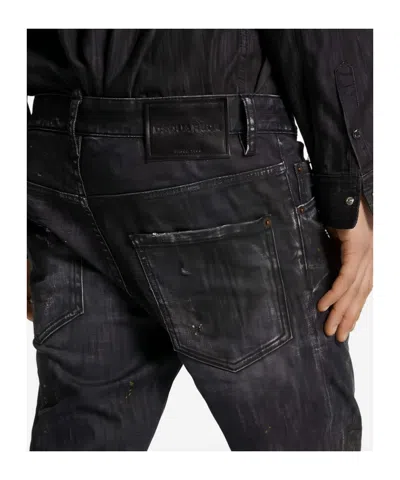 Dsquared2 Dsquared Black Stretch Denim Skater Jeans In Black