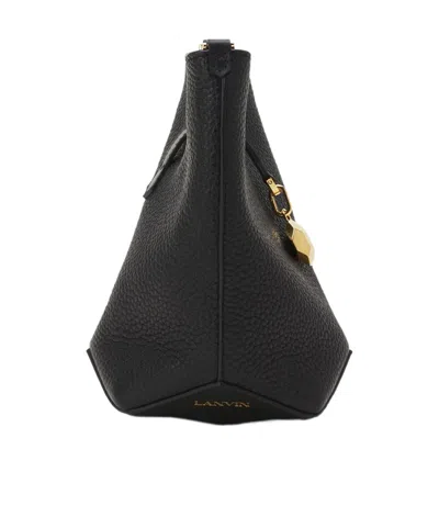 Lanvin Studded Leather Cross Body In Black