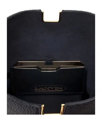 Lanvin Studded Leather Cross Body In Black