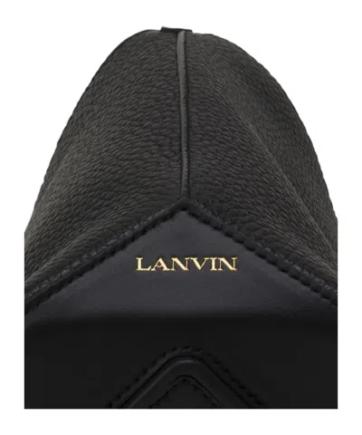 Lanvin Studded Leather Cross Body In Black