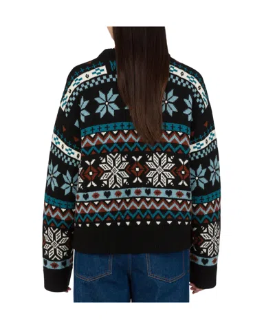 Moschino Fitted White Long-sleeved Sweater With Minimalist Logo Detail In Black