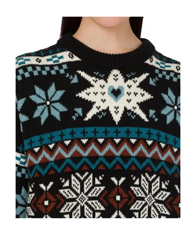 Moschino Fitted White Long-sleeved Sweater With Minimalist Logo Detail In Black