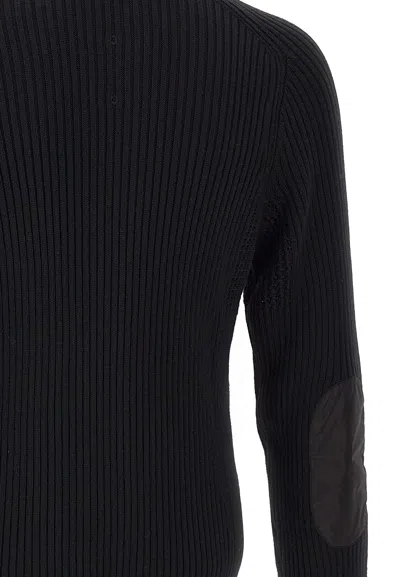 Premiata Ribbed-knit Zip-up Cardigan In Black