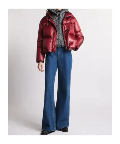 Fay Hooded Puffer Jacket In Red