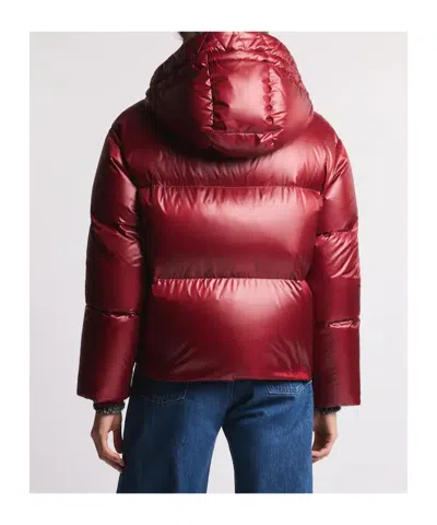 Fay Hooded Puffer Jacket In Red