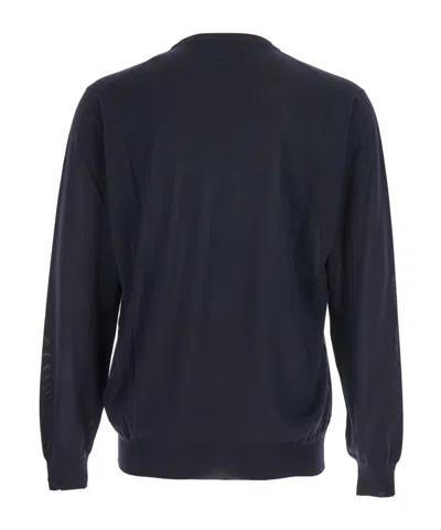 Lardini Crew Neck Pullover In Blue