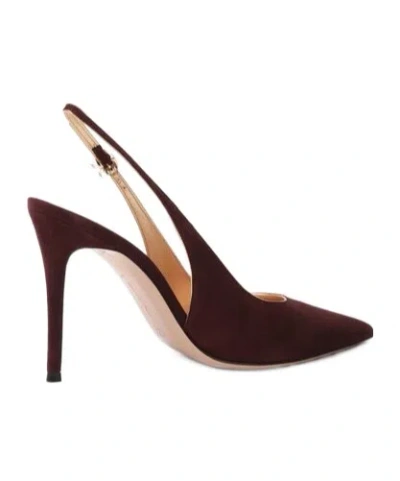 Gianvito Rossi Yves 100mm Slingback Pumps In Brown
