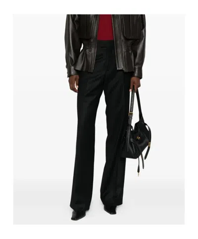 Berwich Pleated Straight-leg Trousers In Black