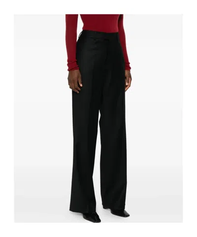 Berwich Pleated Straight-leg Trousers In Black