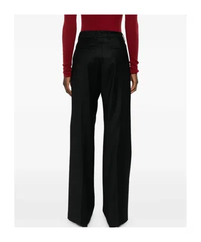 Berwich Pleated Straight-leg Trousers In Black