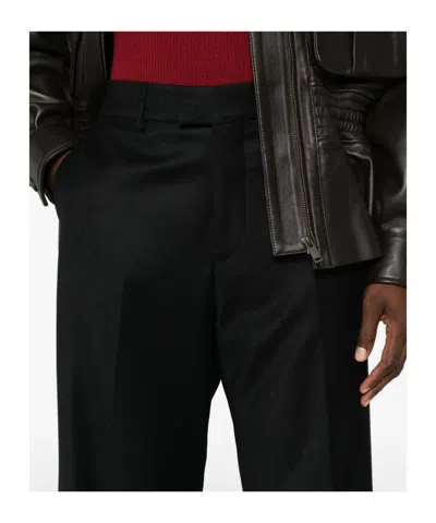 Berwich Pleated Straight-leg Trousers In Black