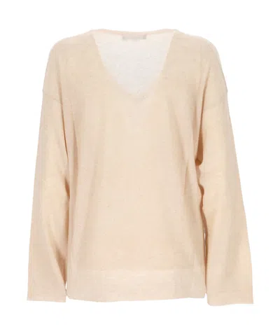 Fabiana Filippi Sequin Embellished V-neck Jumper In Pink