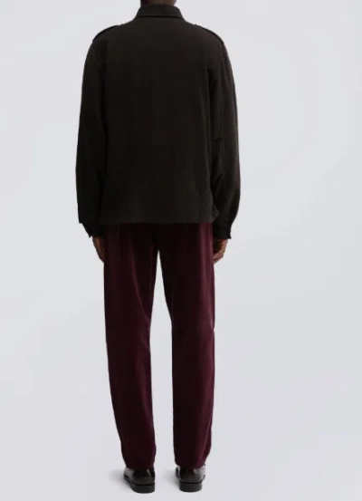 Aspesi Flannel Field Shirt Jacket In Brown