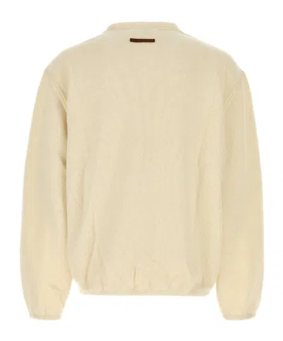 1989 Studio Ribbed Sweater With Slits And Button Detail In White