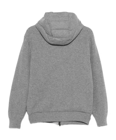 Paul & Shark Versatile Hooded Knitwear Featuring Pockets In Gray