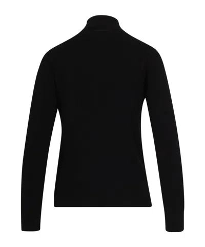 Ermanno Firenze Turtleneck Long-sleeved Sweater In Black