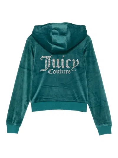 Juicy Couture Logo-motif Hoodie In Blue