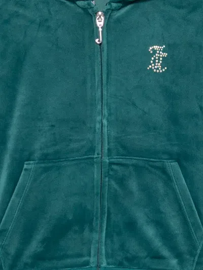 Juicy Couture Logo-motif Hoodie In Blue