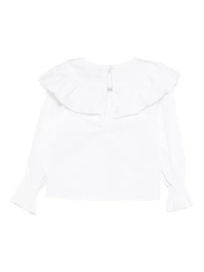 Alapage Ruffle-trim Blouse In White