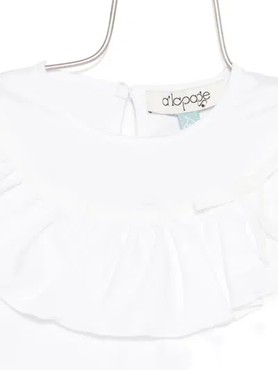 Alapage Ruffle-trim Blouse In White