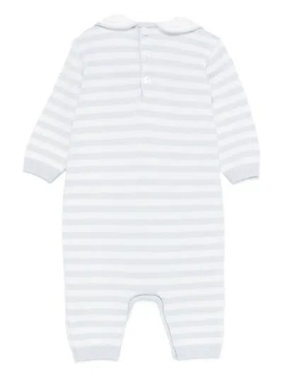 Little Bear Striped Romper In Blue