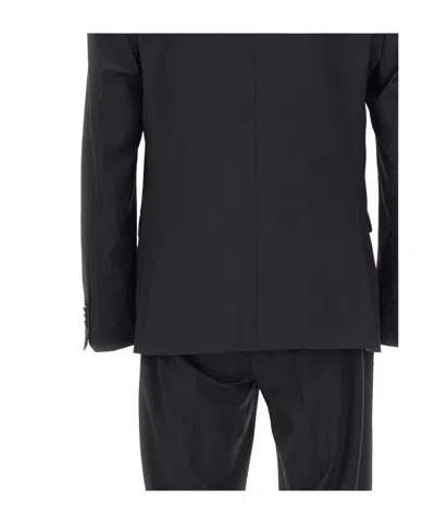 Manuel Ritz Double-breasted Two-piece Suit In Black